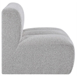Meridian Furniture Arc Grey Boucle Fabric Straight Chair