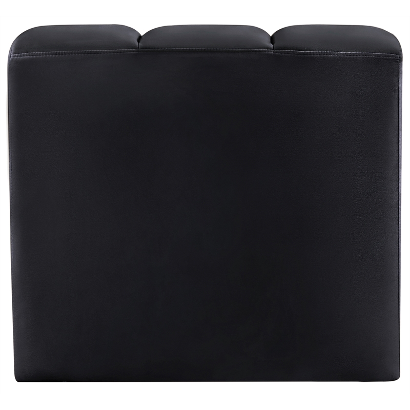 Meridian Furniture Arc Black Velvet Curved Corner