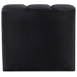 Meridian Furniture Arc Black Velvet Curved Corner