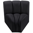 Meridian Furniture Arc Black Velvet Curved Corner