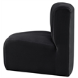 Meridian Furniture Arc Black Velvet Curved Corner