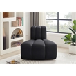 Meridian Furniture Arc Black Velvet Reverse Corner