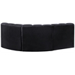 Meridian Furniture Arc Black Velvet Modular Sectional