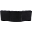 Meridian Furniture Arc Black Velvet Modular Sectional