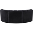 Meridian Furniture Arc Black Velvet Modular Sectional