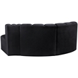 Meridian Furniture Arc Black Velvet Modular Sectional