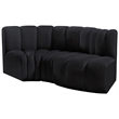 Meridian Furniture Arc Black Velvet Modular Sectional