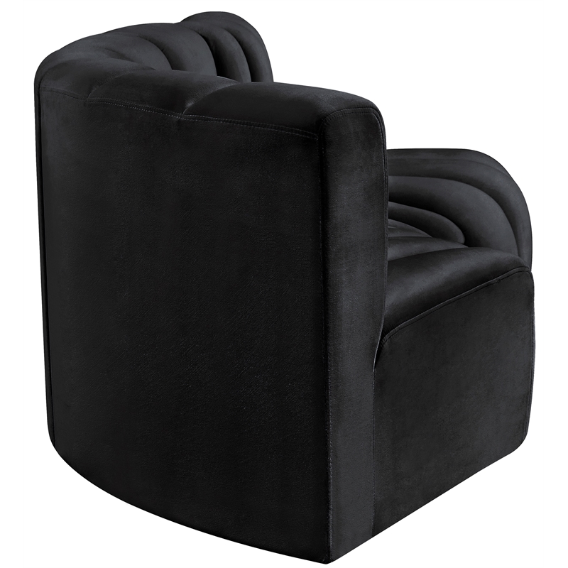 Meridian Furniture Arc Black Velvet Modular Sectional