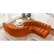 Meridian Furniture Arc Cognac Velvet Modular Sectional