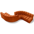 Meridian Furniture Arc Cognac Velvet Modular Sectional