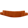 Meridian Furniture Arc Cognac Velvet Modular Sectional