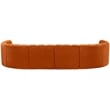 Meridian Furniture Arc Cognac Velvet Modular Sectional