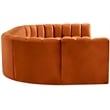 Meridian Furniture Arc Cognac Velvet Modular Sectional
