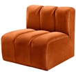 Meridian Furniture Arc Cognac Velvet Straight Chair