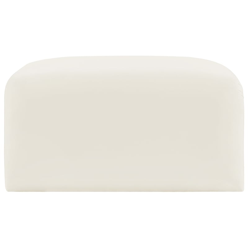 Meridian Furniture Arc Cream Velvet Ottoman