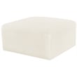 Meridian Furniture Arc Cream Velvet Ottoman