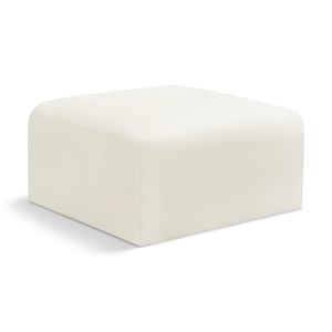 meridian furniture arc cream velvet ottoman