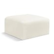 Meridian Furniture Arc Cream Velvet Ottoman
