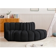 Meridian Furniture Arc Black Velvet Modular Sectional