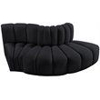 Meridian Furniture Arc Black Velvet Modular Sectional