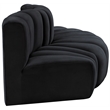 Meridian Furniture Arc Black Velvet Modular Sectional