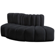 Meridian Furniture Arc Black Velvet Modular Sectional