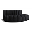 Meridian Furniture Arc Black Velvet Modular Sectional