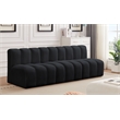 Meridian Furniture Arc Black Velvet Modular Sectional