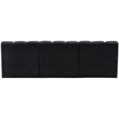 Meridian Furniture Arc Black Velvet Modular Sectional