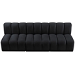 Meridian Furniture Arc Black Velvet Modular Sectional