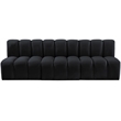 Meridian Furniture Arc Black Velvet Modular Sectional