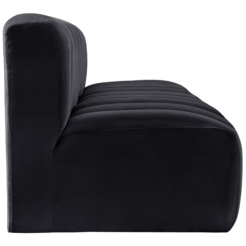 Meridian Furniture Arc Black Velvet Modular Sectional