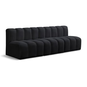 Meridian Furniture Arc Black Velvet Modular Sectional