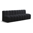 Meridian Furniture Arc Black Velvet Modular Sectional