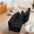 Meridian Furniture Arc Black Velvet Modular Sectional