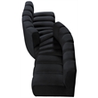 Meridian Furniture Arc Black Velvet Modular Sectional