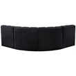 Meridian Furniture Arc Black Velvet Modular Sectional