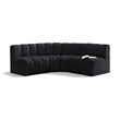 Meridian Furniture Arc Black Velvet Modular Sectional