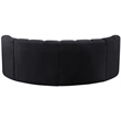 Meridian Furniture Arc Black Velvet Modular Sectional