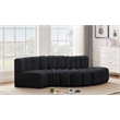 Meridian Furniture Arc Black Velvet Modular Sectional