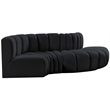 Meridian Furniture Arc Black Velvet Modular Sectional