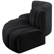 Meridian Furniture Arc Black Velvet Modular Sectional