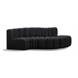 Meridian Furniture Arc Black Velvet Modular Sectional