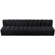Meridian Furniture Arc Black Velvet Modular Sectional