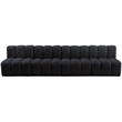 Meridian Furniture Arc Black Velvet Modular Sectional