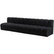 Meridian Furniture Arc Black Velvet Modular Sectional