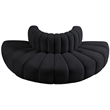 Meridian Furniture Arc Black Velvet Modular Sectional
