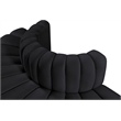 Meridian Furniture Arc Black Velvet Modular Sectional