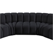 Meridian Furniture Arc Black Velvet Modular Sectional