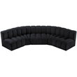 Meridian Furniture Arc Black Velvet Modular Sectional